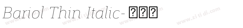 Bariol Thin Italic字体转换